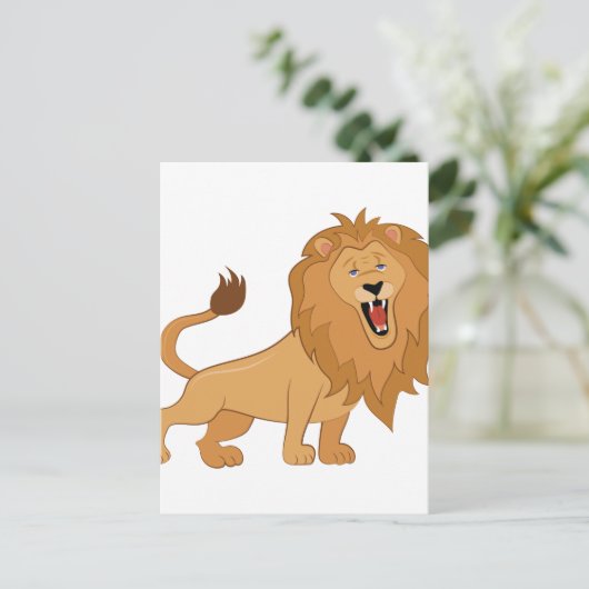 Lion Roar Briefkaart (Staand voorkant)