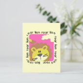Lion Roar Tshirts en Gifts Briefkaart (Staand voorkant)
