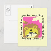 Lion Roar Tshirts en Gifts Briefkaart (Voorkant / Achterkant)