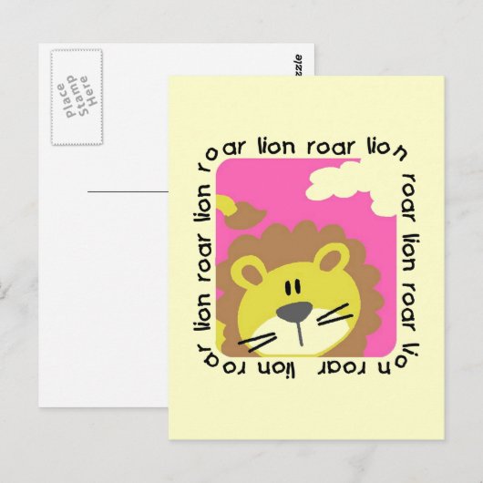 Lion Roar Tshirts en Gifts Briefkaart (Voorkant / Achterkant)