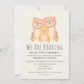 Lion Roaring Excitement 2 moeders Baby shower Kaart (Voorkant)
