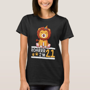 Lion Roarr ik ben 21 jaar oud en gelukkig mijn ver T-shirt