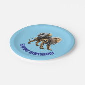 Lion Robot Papieren Bordje (Gekanteld)