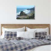 Lion Rock Piha Beach Auckland Westkust Canvas Afdruk (Insitu (Slaapkamer))