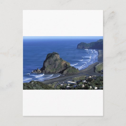 Lion Rock Piha Beach Briefkaart (Voorkant)