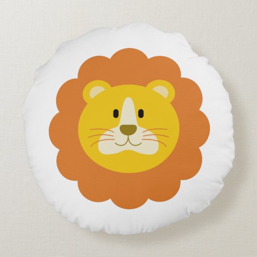 Lion Rond Kussen (Achterkant)