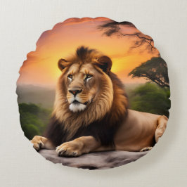 Lion Rond Kussen