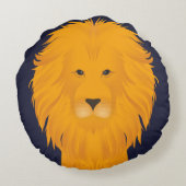 Lion Rond Kussen (Achterkant)