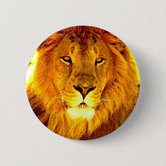 Lion Ronde Button 5,7 Cm (Voorkant)