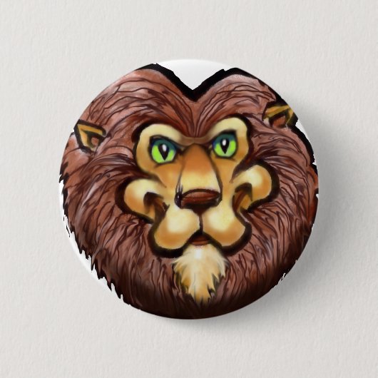 Lion Ronde Button 5,7 Cm (Voorkant)