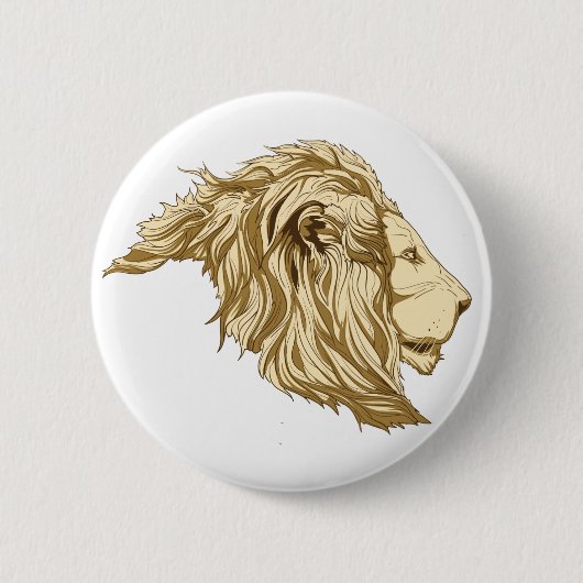 Lion Ronde Button 5,7 Cm (Voorkant)