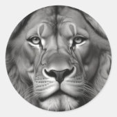 Lion Ronde Sticker (Voorkant)
