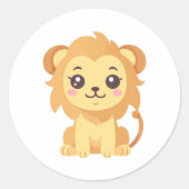 Lion Ronde Sticker (Voorkant)