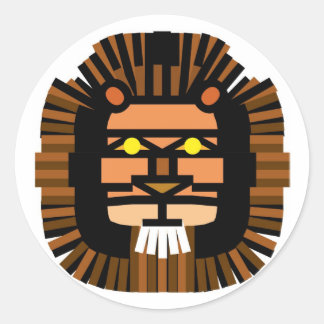 LION RONDE STICKER