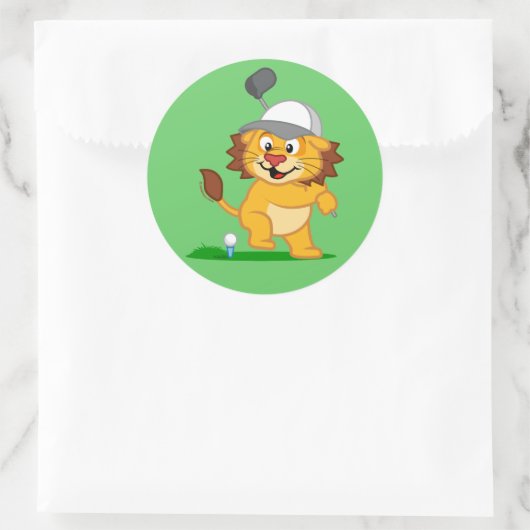 Lion Ronde Sticker (Tas)