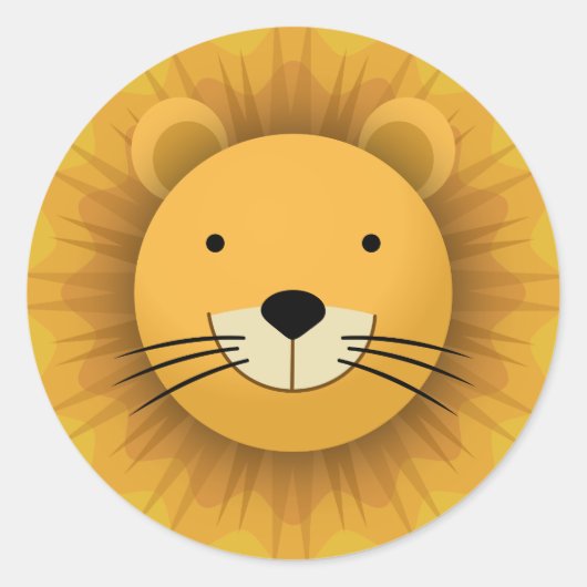 Lion Ronde Sticker (Voorkant)