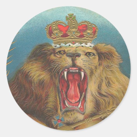 Lion Ronde Sticker (Voorkant)