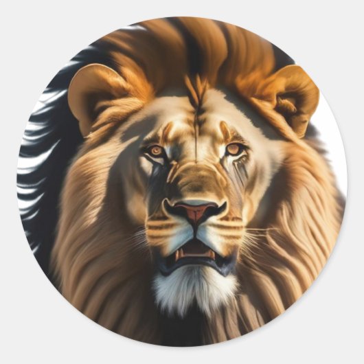 Lion Ronde Sticker (Voorkant)
