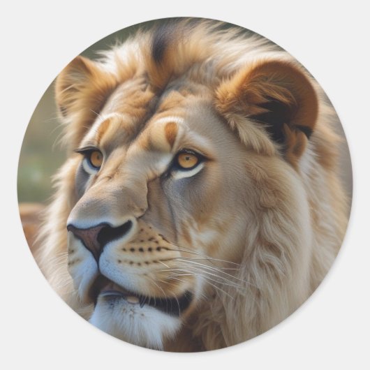 Lion Ronde Sticker (Voorkant)