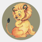 Lion Ronde Sticker (Voorkant)