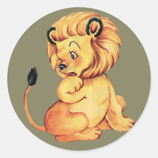 Lion Ronde Sticker (Voorkant)