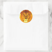 Lion Ronde Sticker (Tas)