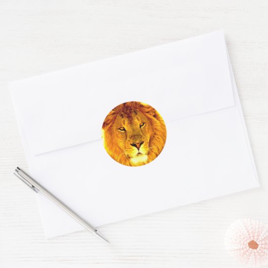 Lion Ronde Sticker (Envelop)