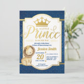 Lion Royal Prince Baby shower Kaart (Staand voorkant)