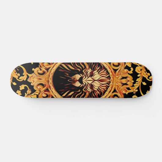 Lion Royalty Baroque Style Skateboard (Horizontaal)