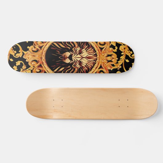 Lion Royalty Baroque Style Skateboard (Horizontaal)