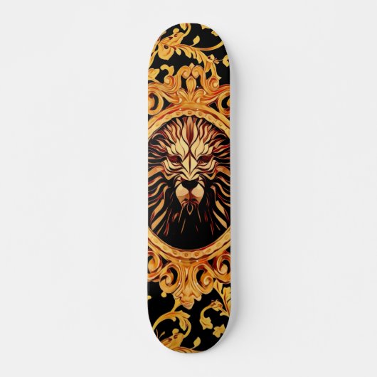 Lion Royalty Baroque Style Skateboard (Voorkant)