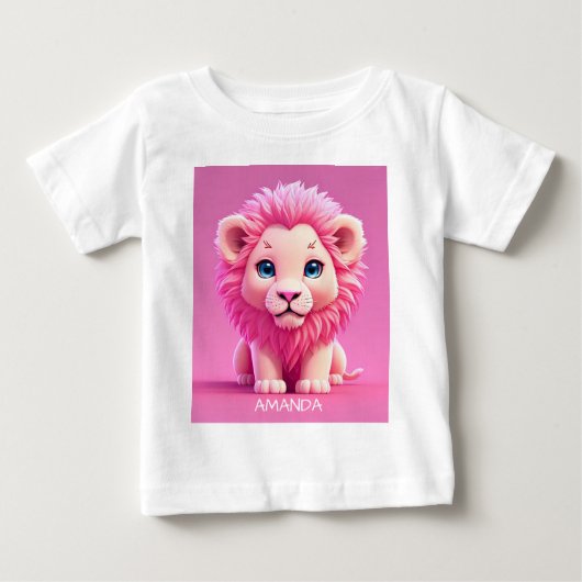 Lion roze Baby personaliseren (Voorkant)