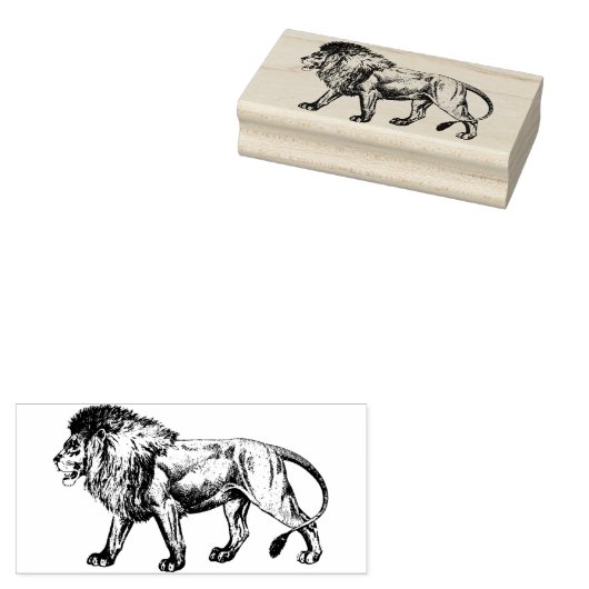 Lion Rubber Stamp Rubberstempel (Gestempeld)