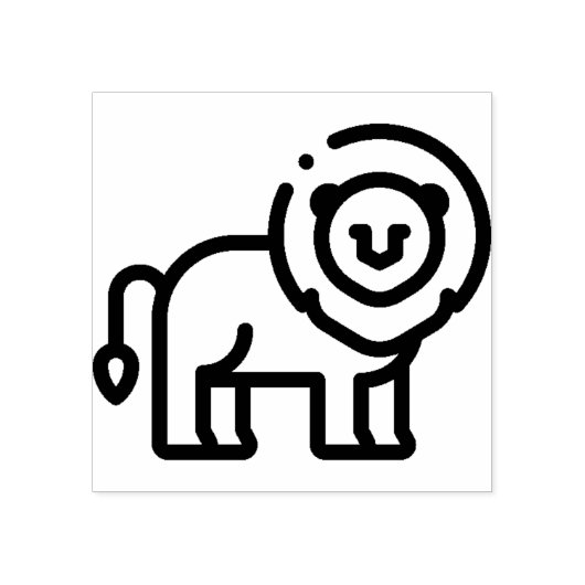 Lion Rubberstempel (Afrduk)