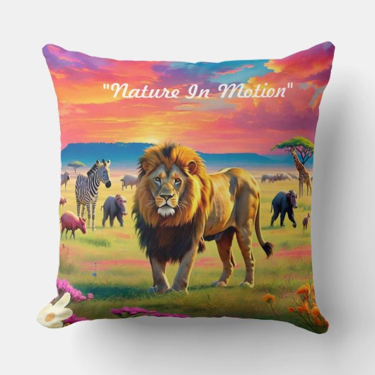 "Lion’s Kingdom" Kussen (Voorkant)