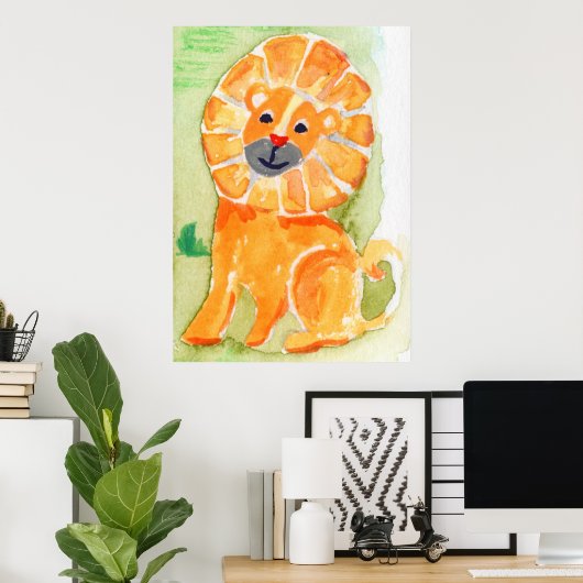 Lion Safari Friend Poster (Thuiskantoor)