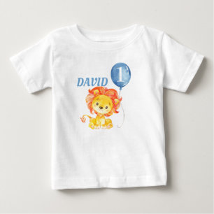Lion Safari Oerwoud Blue Baby Birthday
