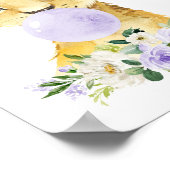 Lion, Safari, Paarse Bubble Gum, Genderneutraal Poster (Hoek)