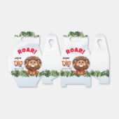 Lion Safari Twee Wilde Kinderen Verjaardag Favorie Bedankdoosjes (Uitgevouwen)