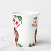 Lion Safari Wild en drie kinderen jarig Papieren Bekers (Rechts)