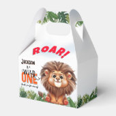 Lion Safari Wild One Kids Verjaardag Favoriet Box Bedankdoosjes (Voorkant Zijde)