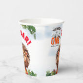 Lion Safari Wild One Kids Verjaardag Papieren Bekers (Links)