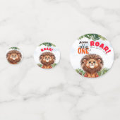 Lion Safari Wild ONE verjaardagsfeestje voor kinde Confetti (Voorkanten)