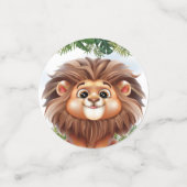 Lion Safari Wild ONE verjaardagsfeestje voor kinde Confetti (Kleine voorkant)