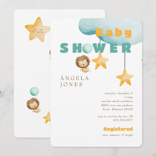 Lion Schattige Boy Baby shower Kaart