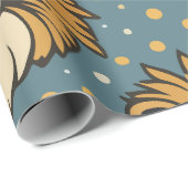 Lion schattige cartoon patroonillustratie cadeaupapier (Rol Hoek)