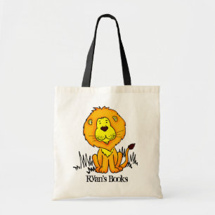 Lion schattige kleine bibliotheektas tote bag