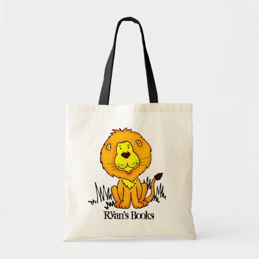 Lion schattige kleine bibliotheektas tote bag (Voorkant)