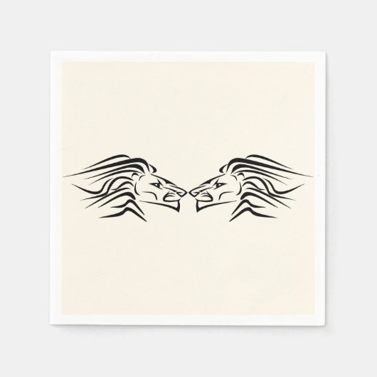 Lion servetten - Kies kleur (Voorkant)