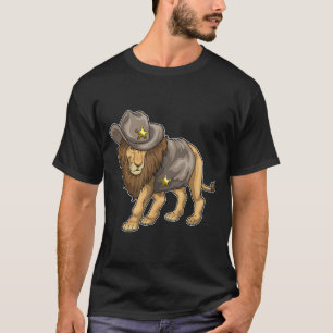 Lion Sheriff Cowboy pet T-shirt